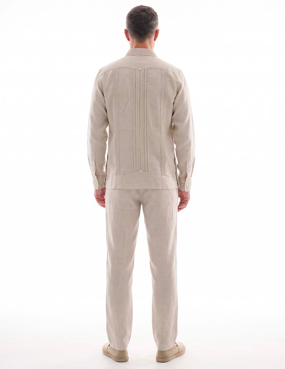 Guayabera manga larga para hombre 2