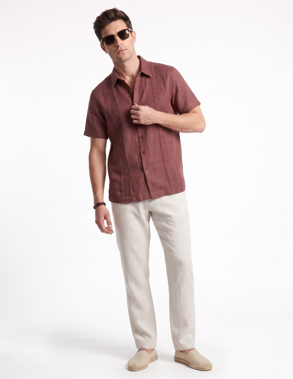 Guayabera manga corta para hombre 3