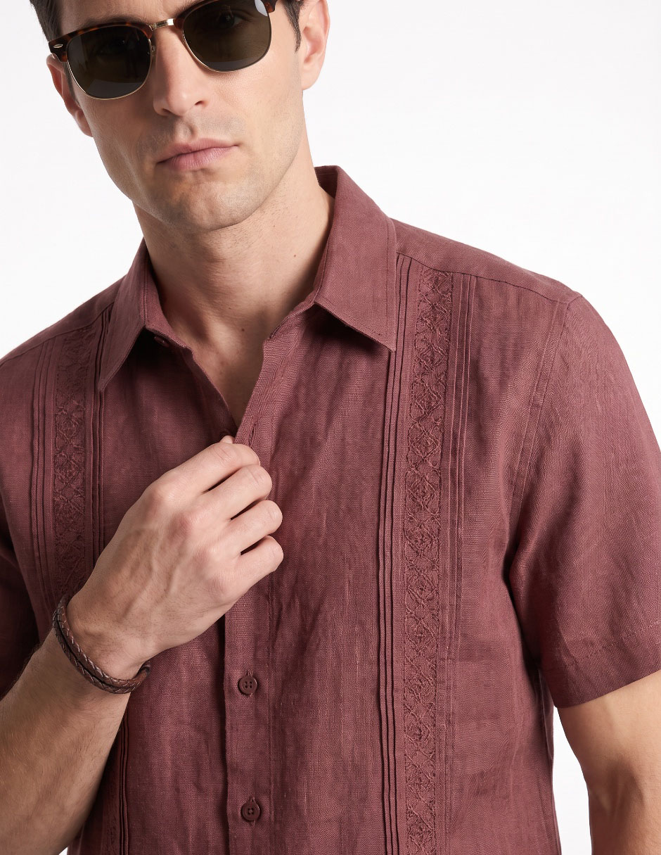 Guayabera manga corta para hombre 4