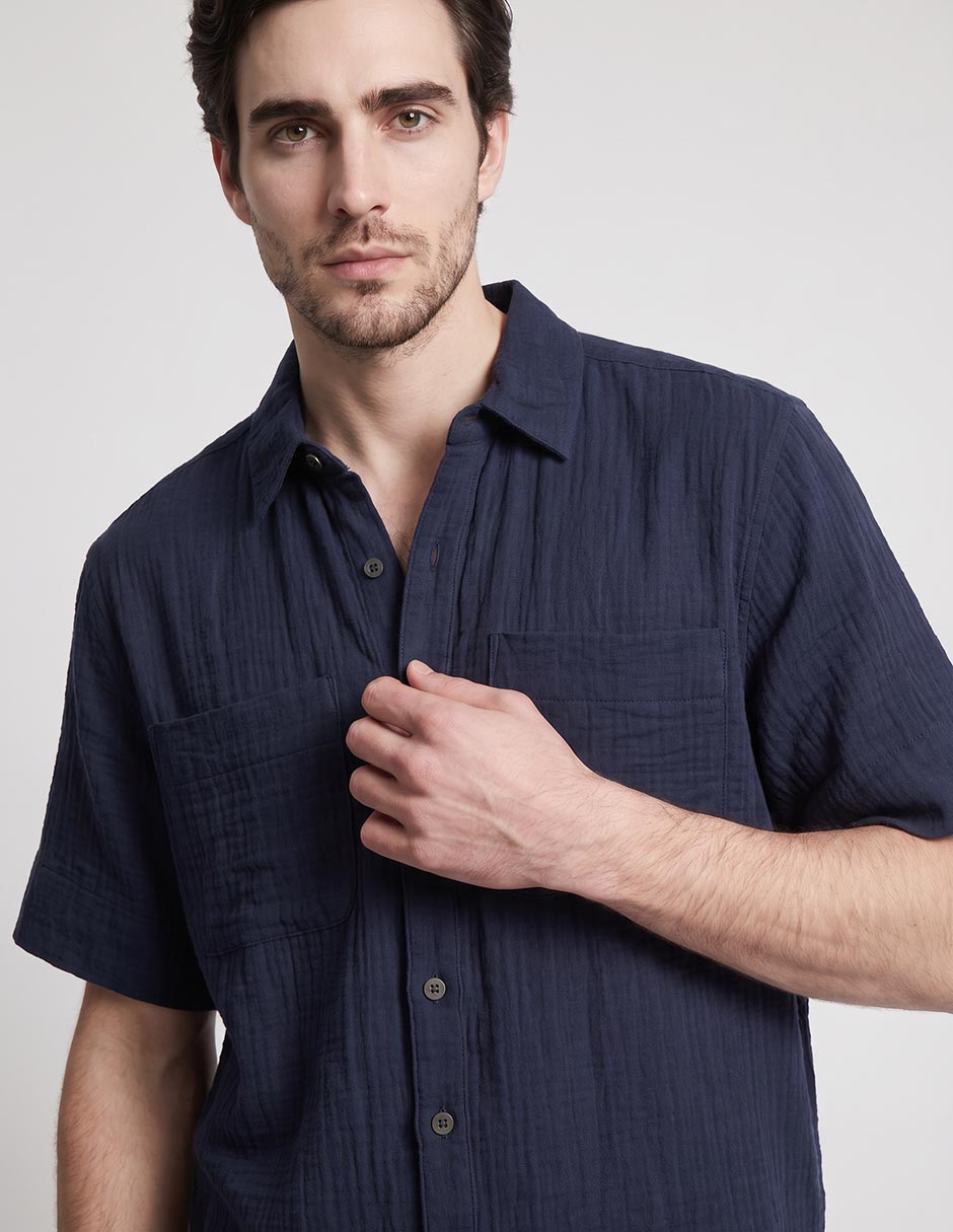 Camisa de vestir manga corta para hombre 4