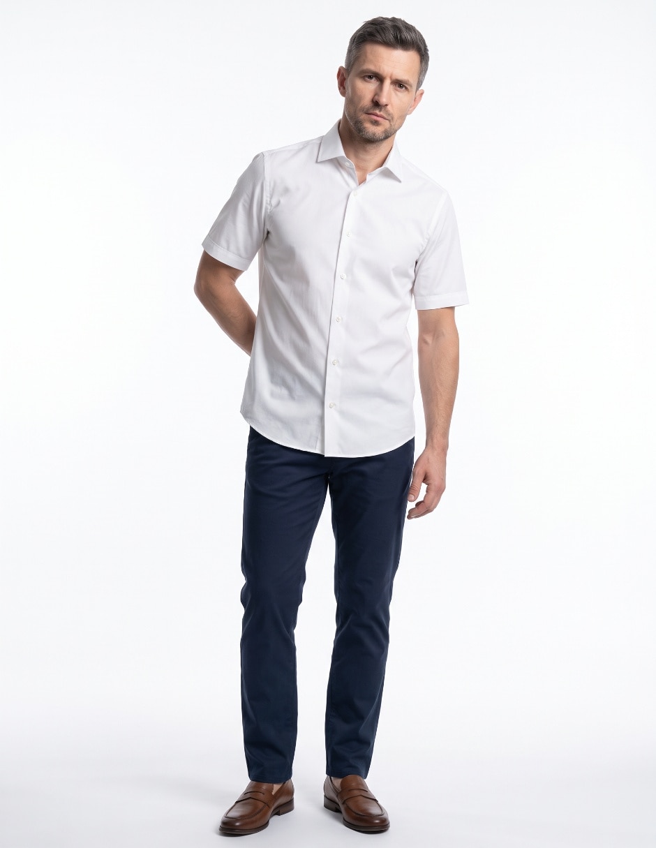 Camisa casual manga corta para hombre