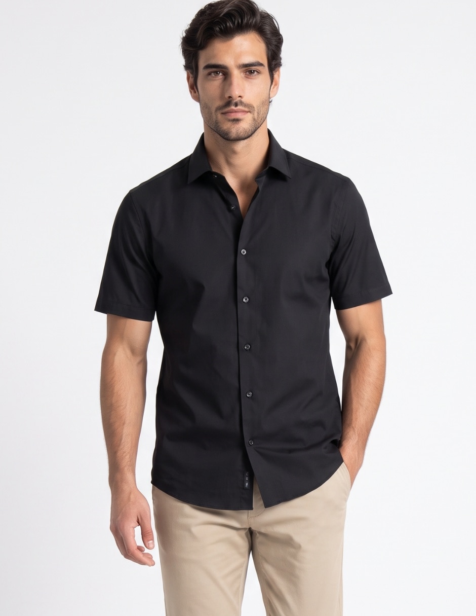Camisa casual manga corta para hombre 1