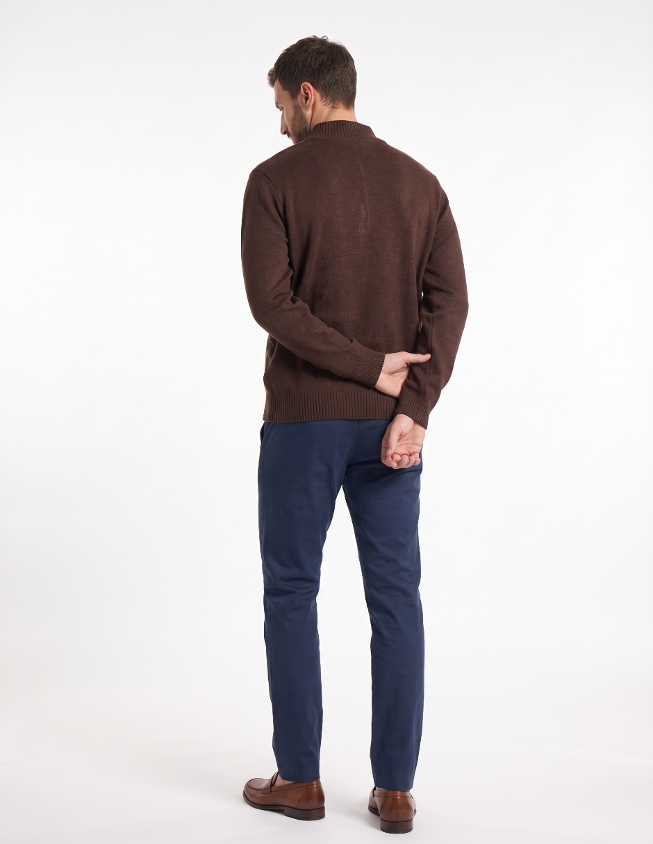 Suéter cuello con cierre para hombre 2