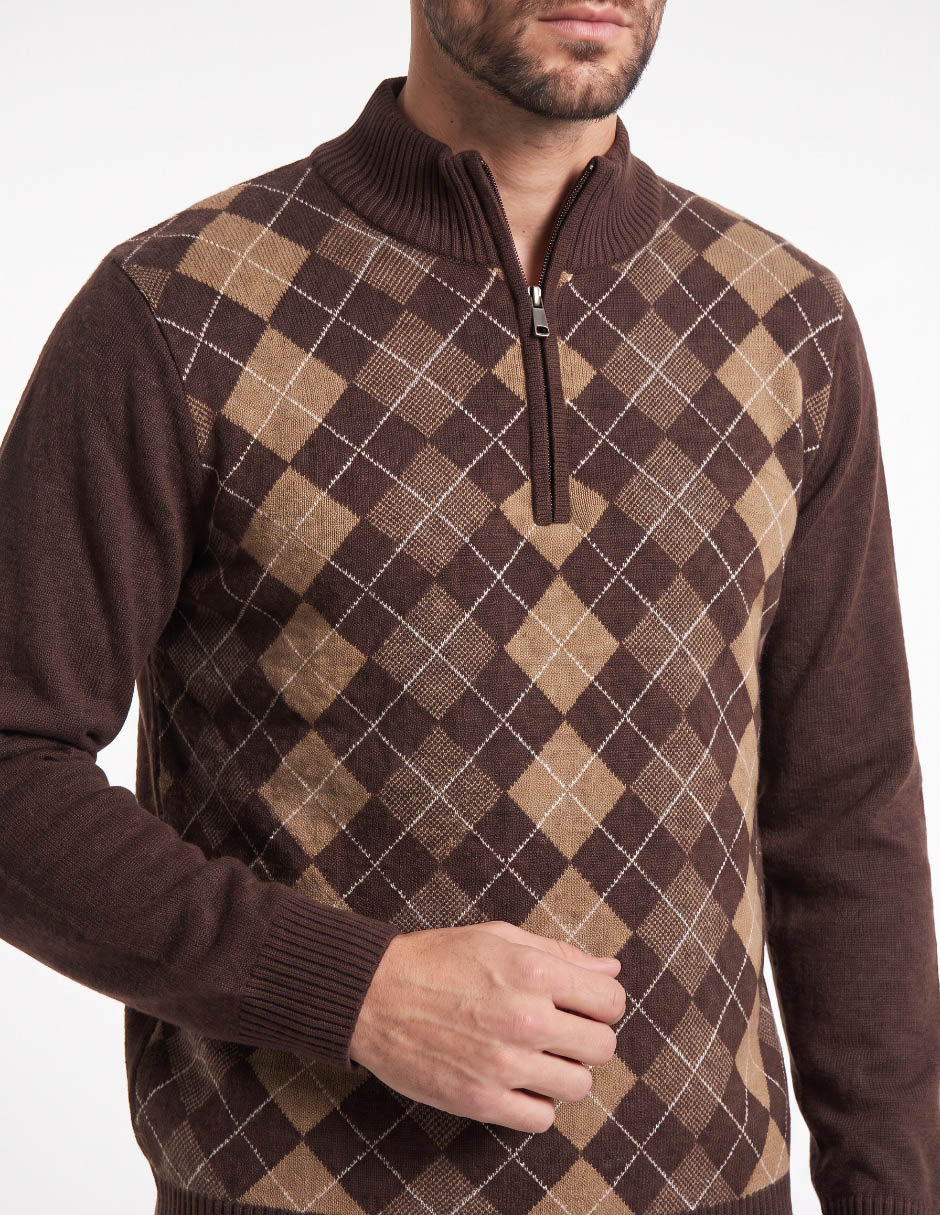 Suéter cuello con cierre para hombre 3