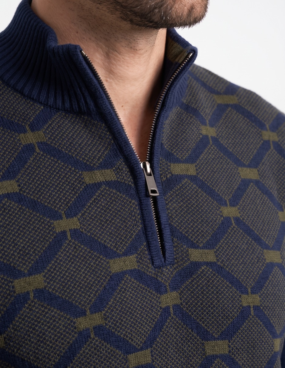 Suéter cuello con cierre para hombre 3