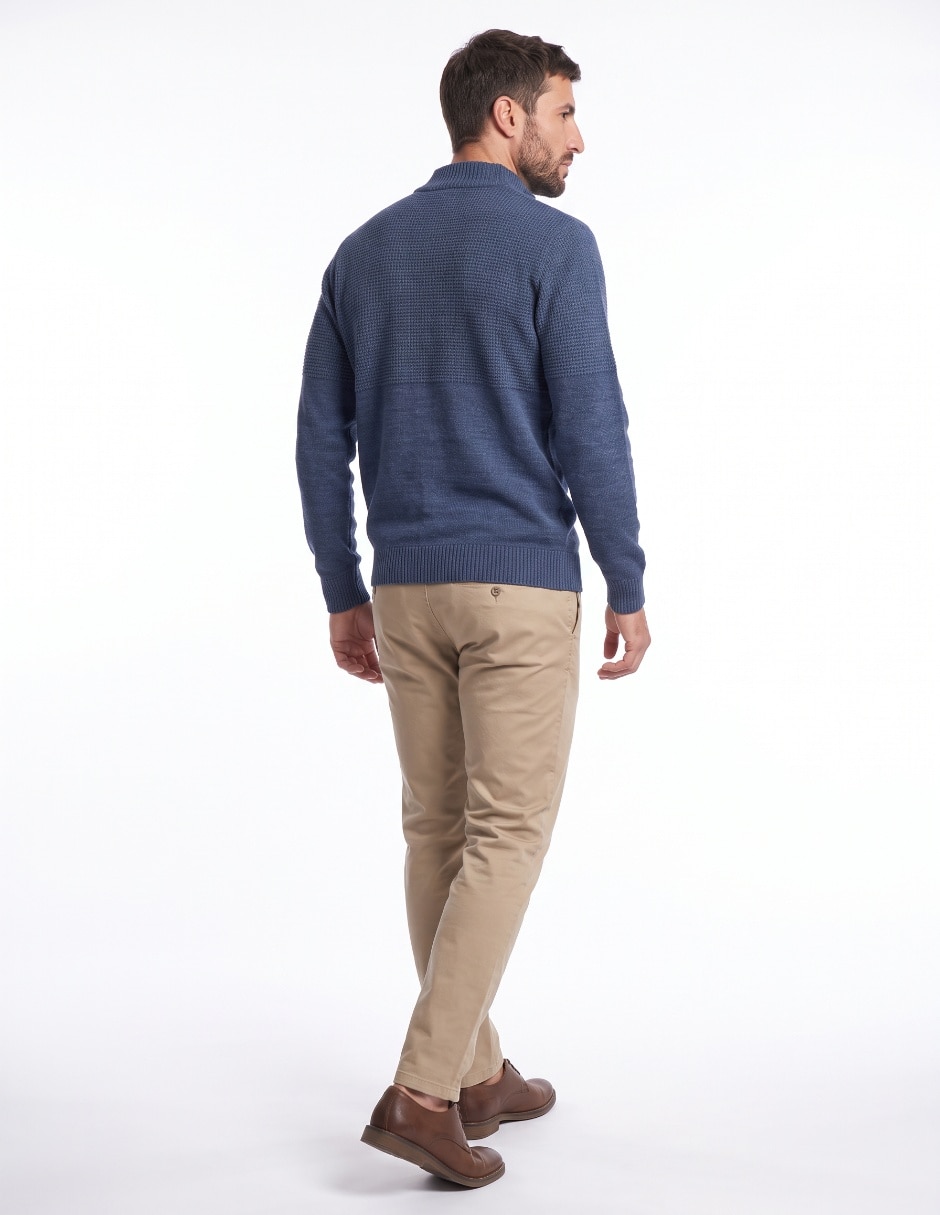 Suéter cuello con cierre para hombre 2