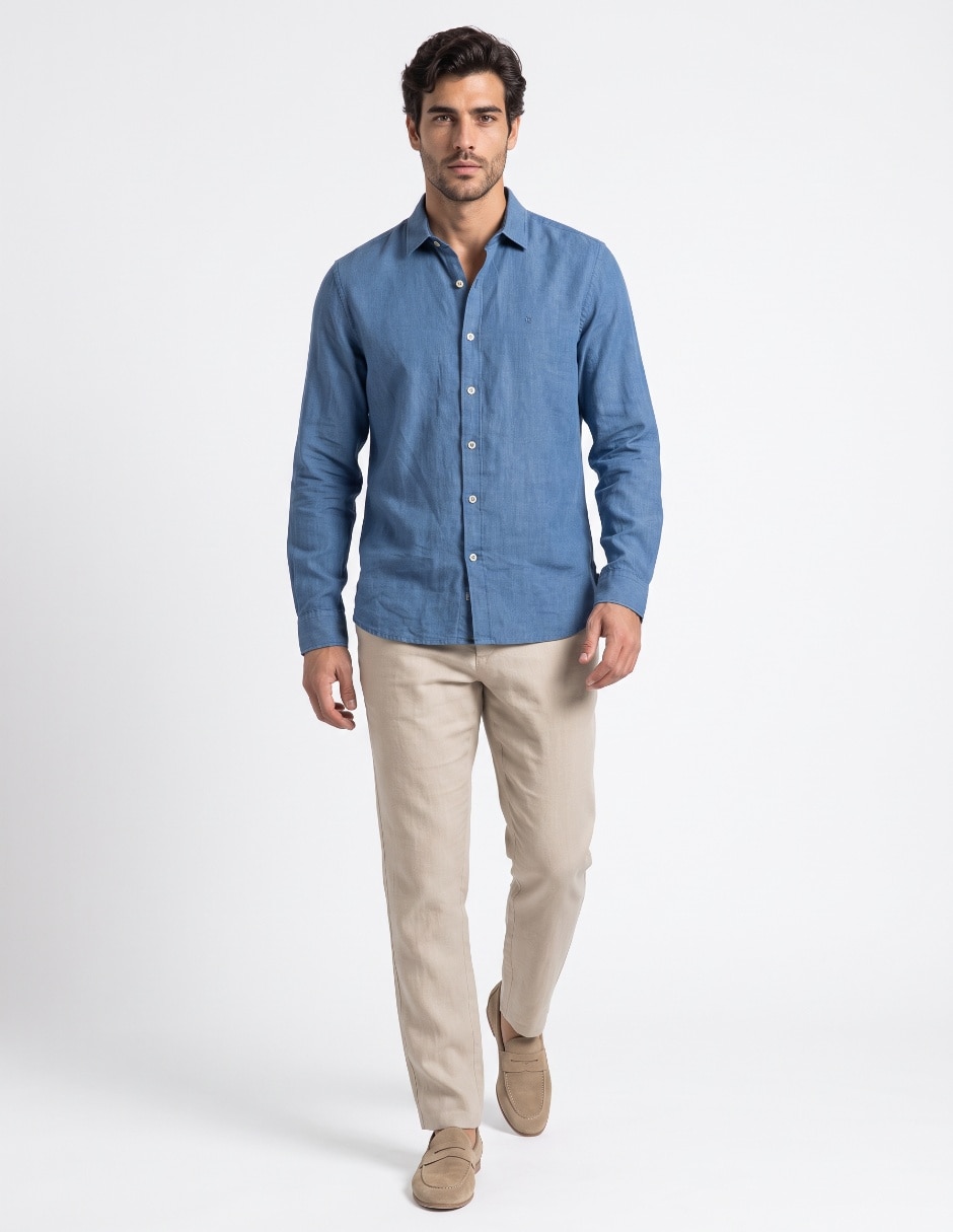 Camisa casual manga larga para hombre Camisa casual manga larga para hombre