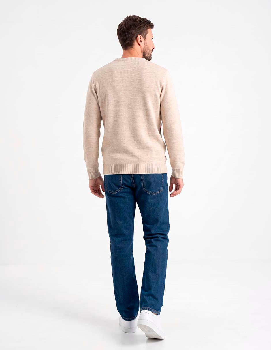 Suéter navideño cuello redondo para hombre 4