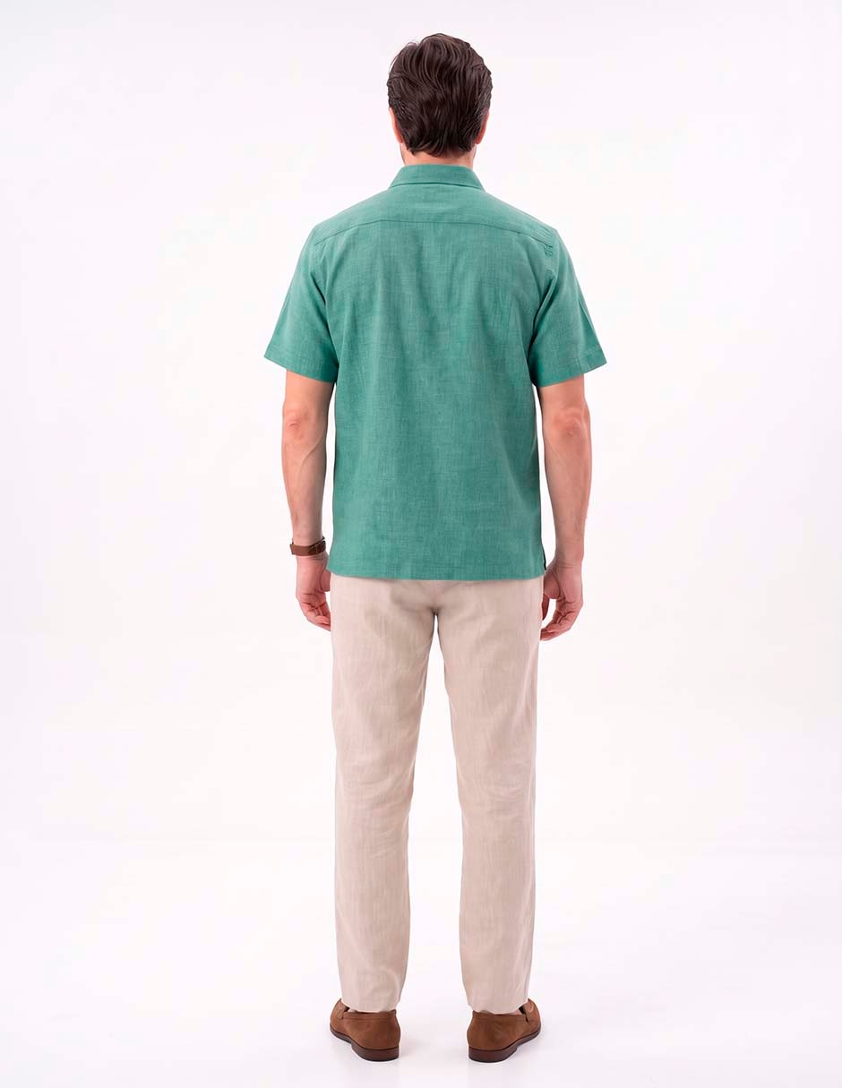 Guayabera manga corta para hombre 4