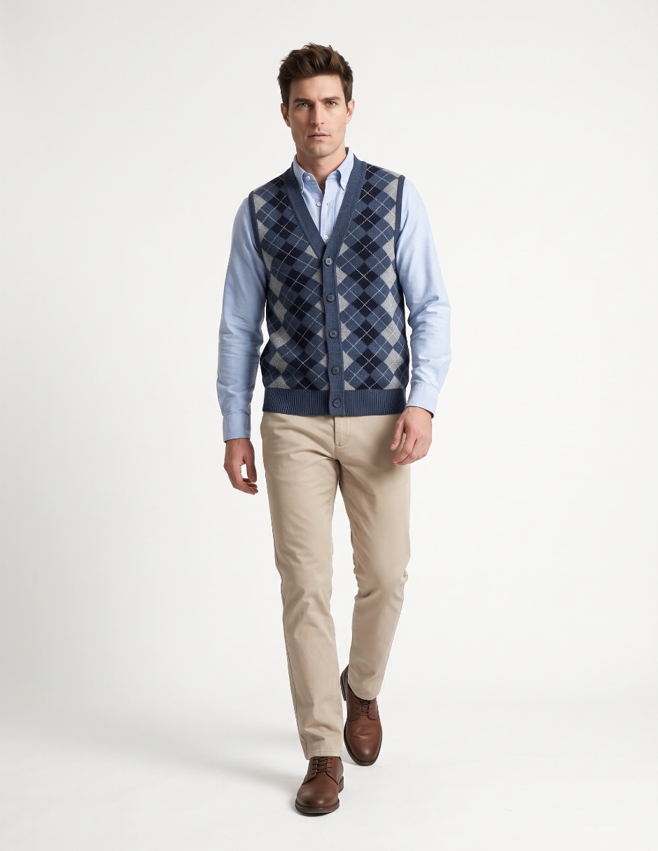 Chaleco tejido para hombre 3