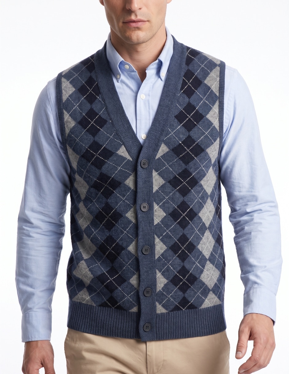 Chaleco tejido para hombre 4