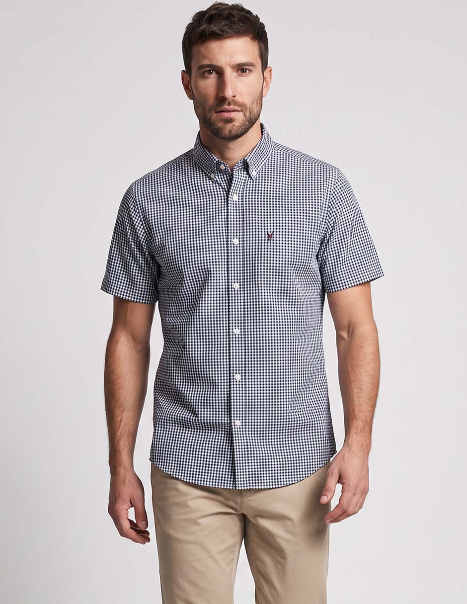 Camisa casual de algodón manga corta para hombre Camisa casual de algodón manga corta para hombre