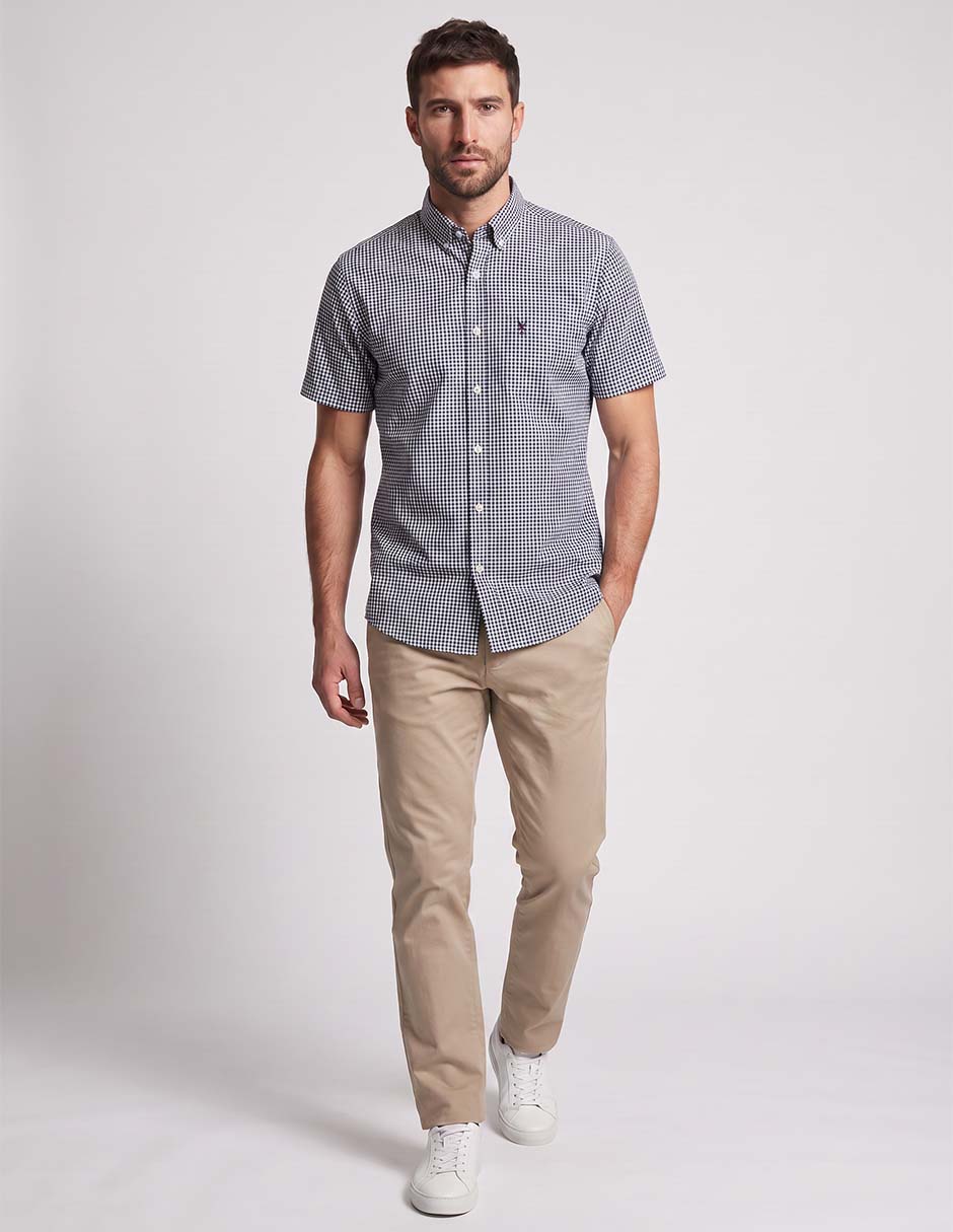 Camisa casual de algodón manga corta para hombre 3