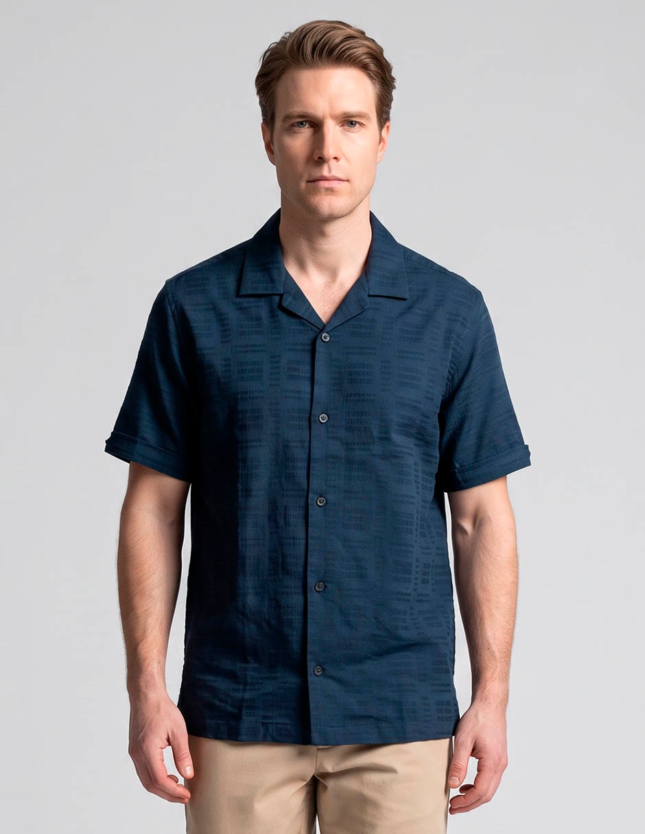 Camisa casual de algodón manga corta para hombre Camisa casual de algodón manga corta para hombre