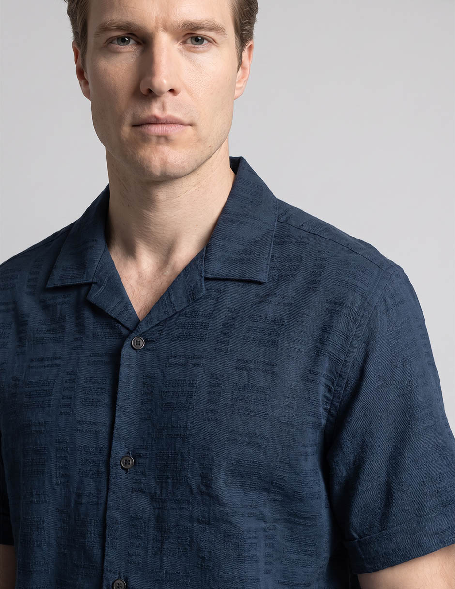 Camisa casual de algodón manga corta para hombre 3