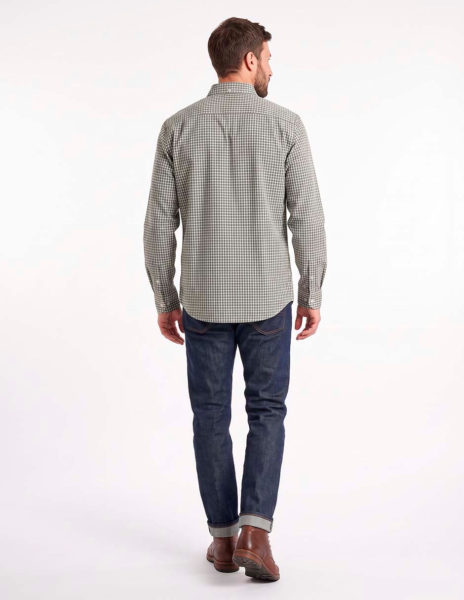 Camisa casual de algodón manga larga para hombre 2