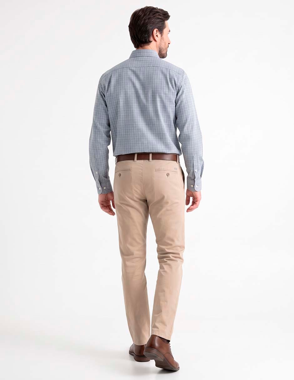 Camisa casual de algodón manga larga para hombre