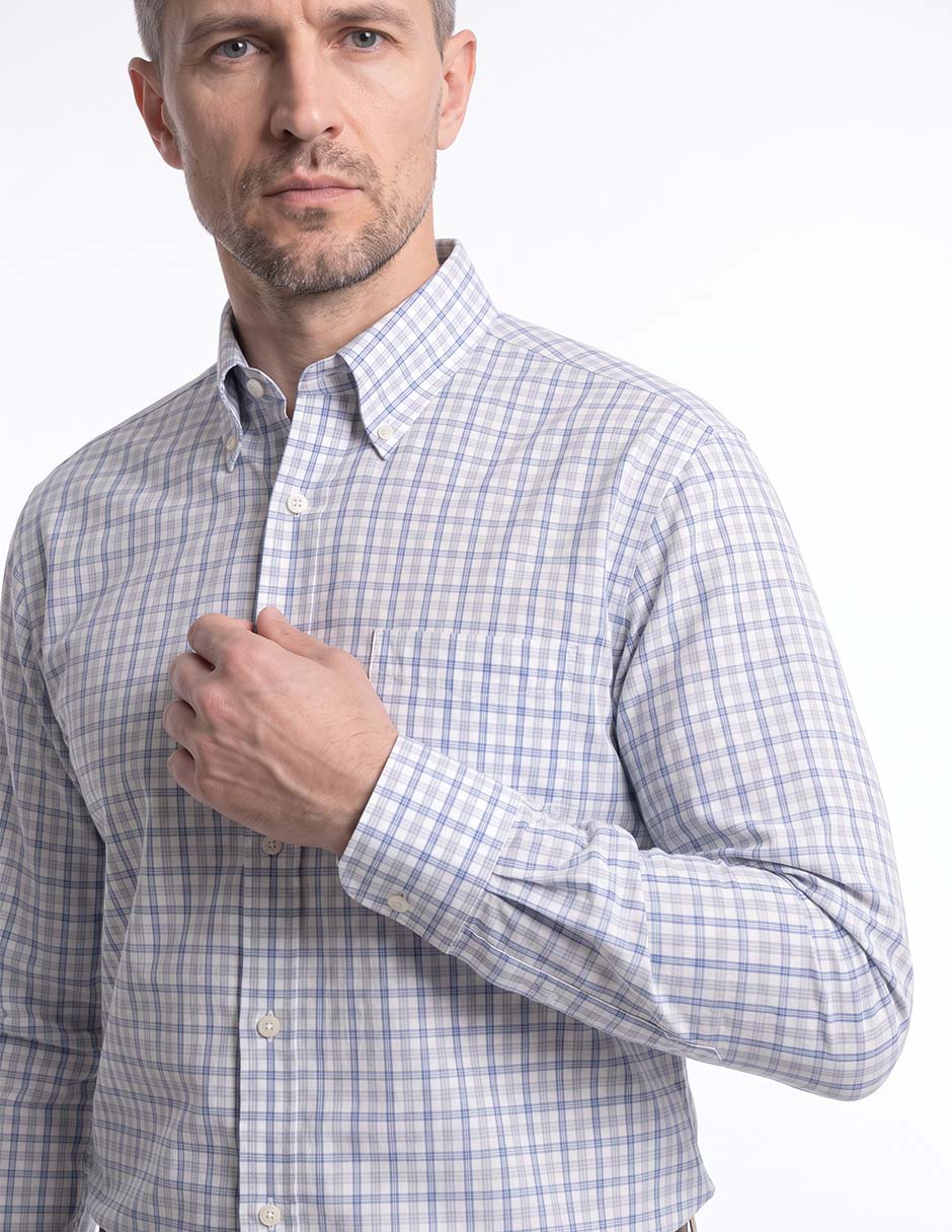 Camisa casual de algodón manga larga para hombre 4