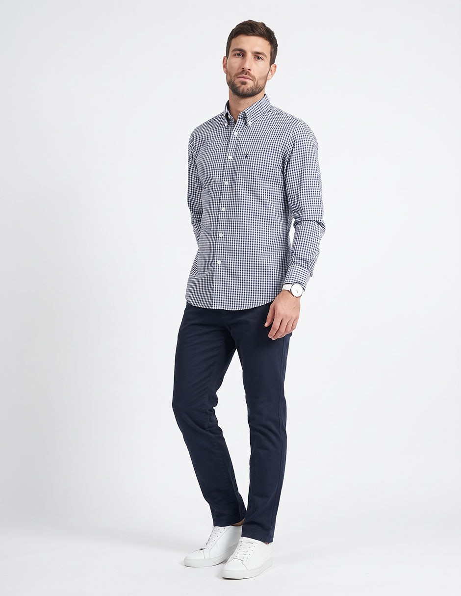 Camisa casual de algodón manga larga para hombre 3