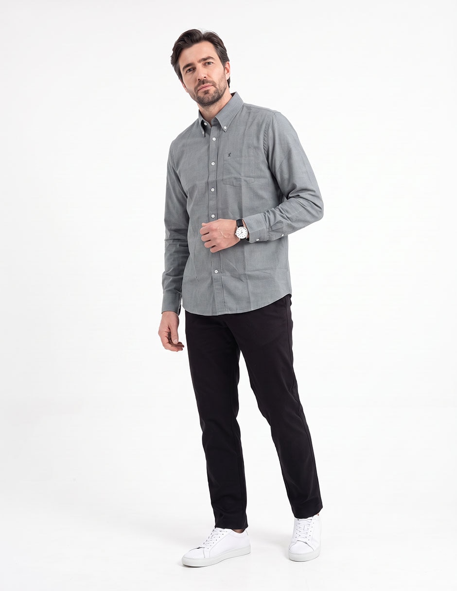 Camisa casual manga larga para hombre 3