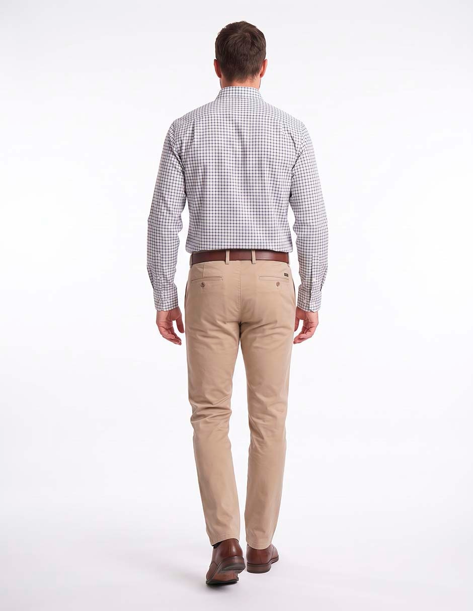Camisa casual de algodón manga larga para hombre