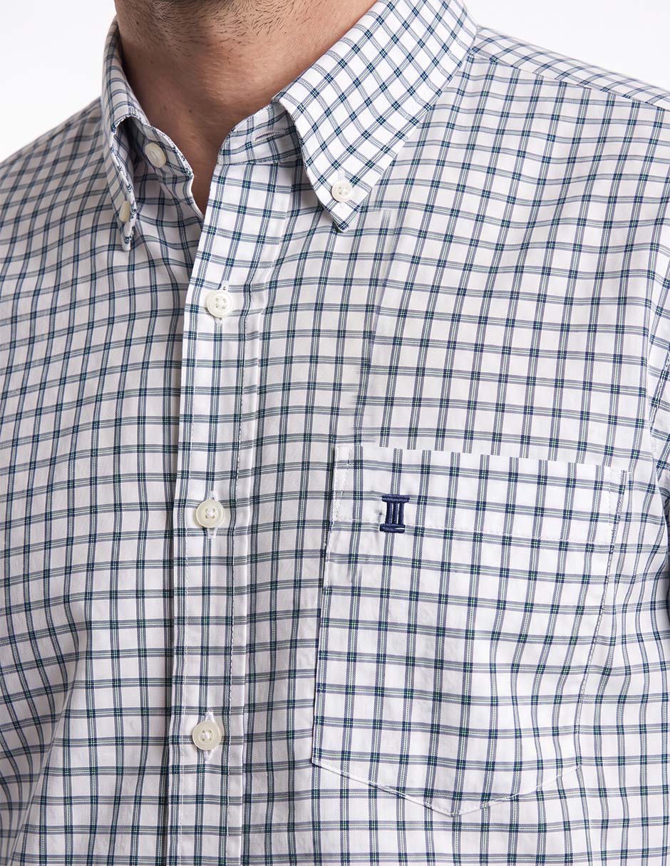 Camisa casual de algodón manga larga para hombre