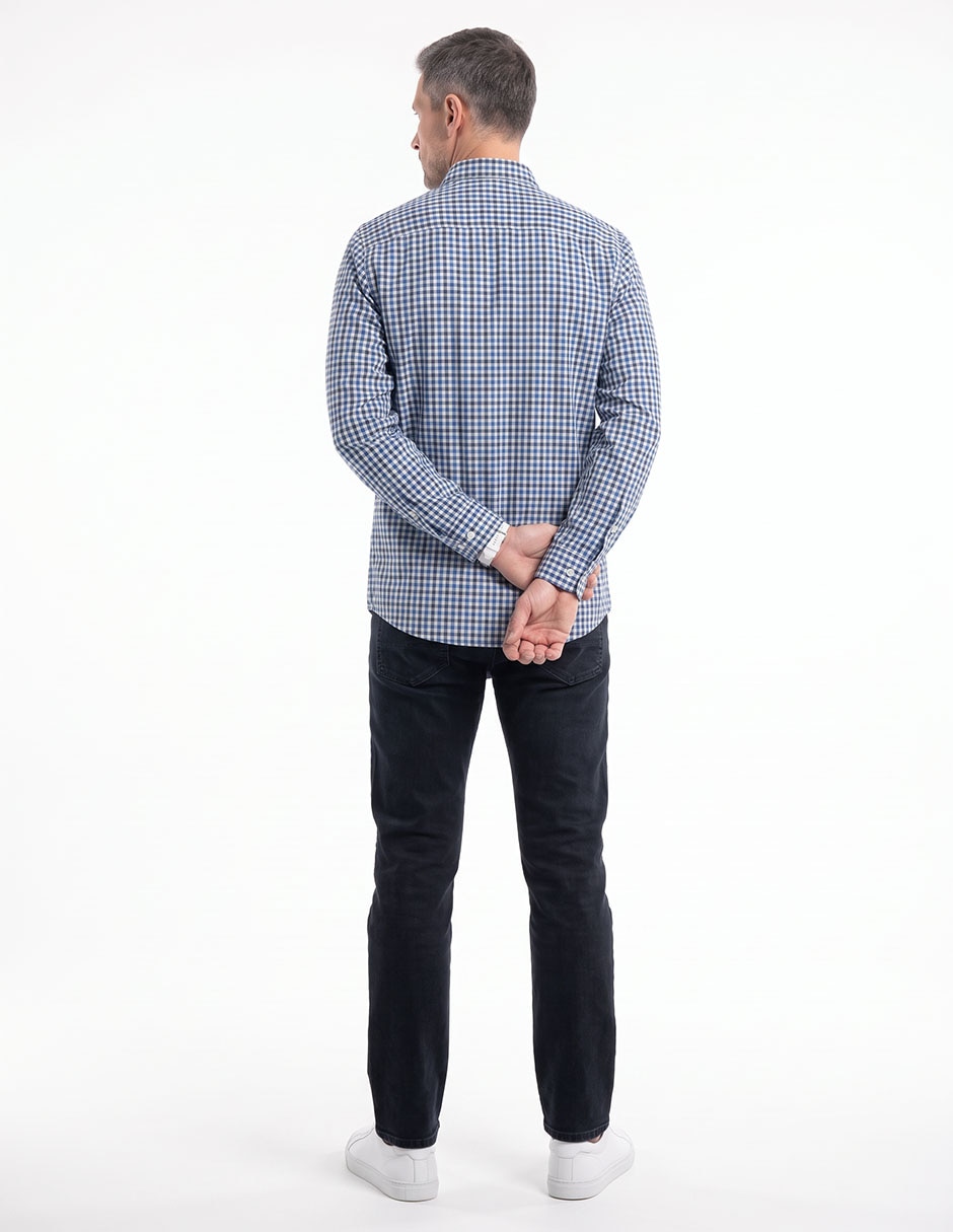 Camisa casual manga larga para hombre 2
