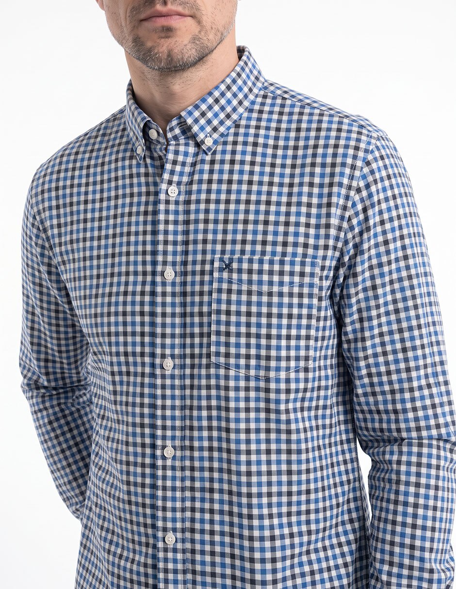 Camisa casual manga larga para hombre 4