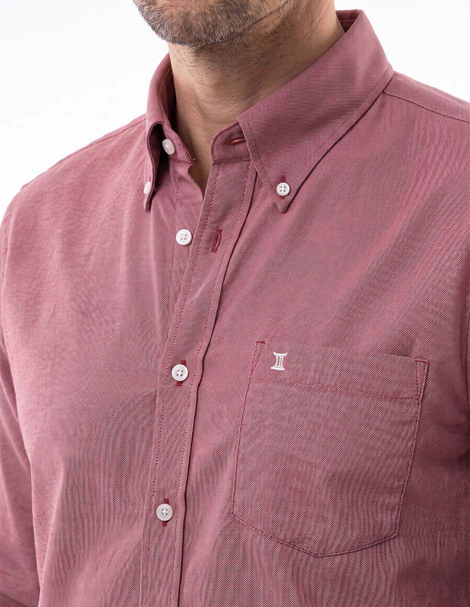 Camisa casual de algodón manga larga para hombre