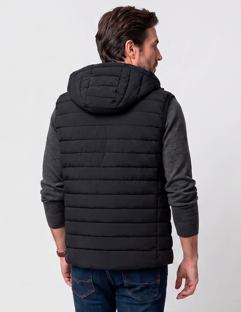 Chaleco con capucha y bolsillos para hombre 2