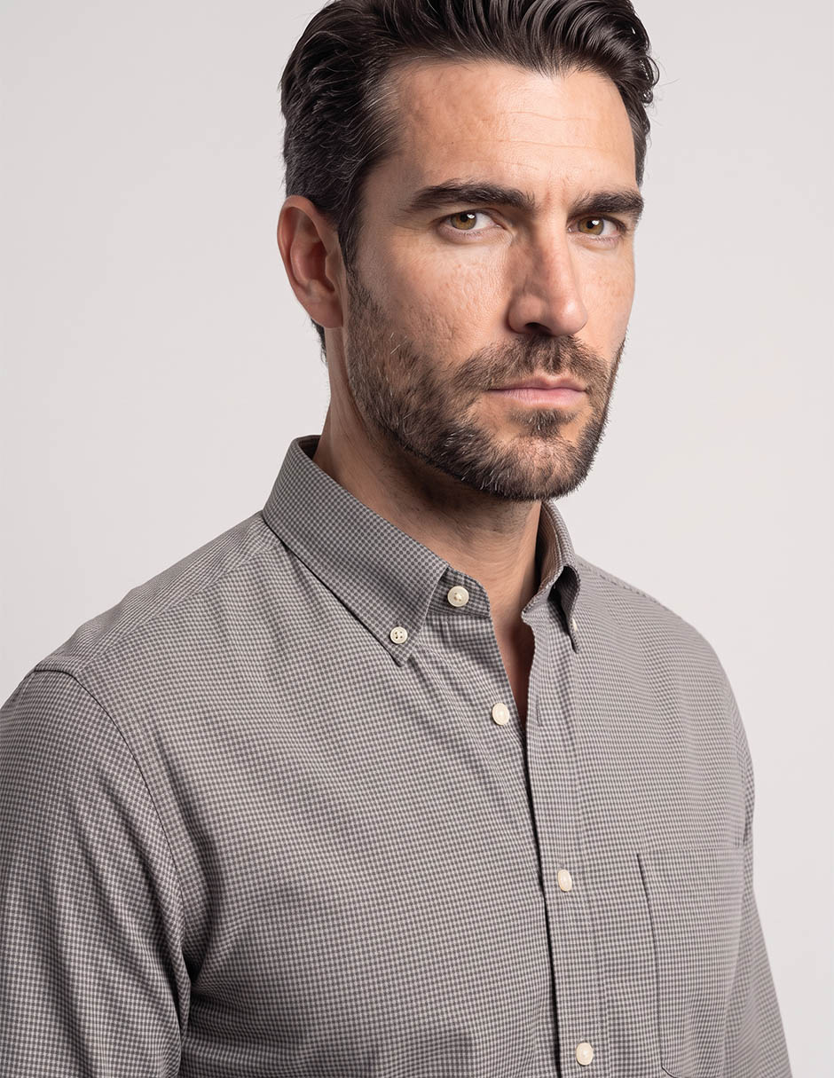 Camisa casual de algodón manga larga para hombre 3