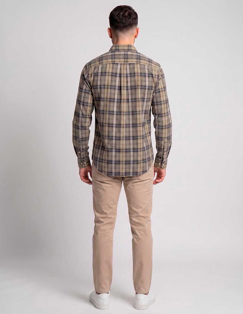 Camisa casual de algodón manga larga para hombre 4