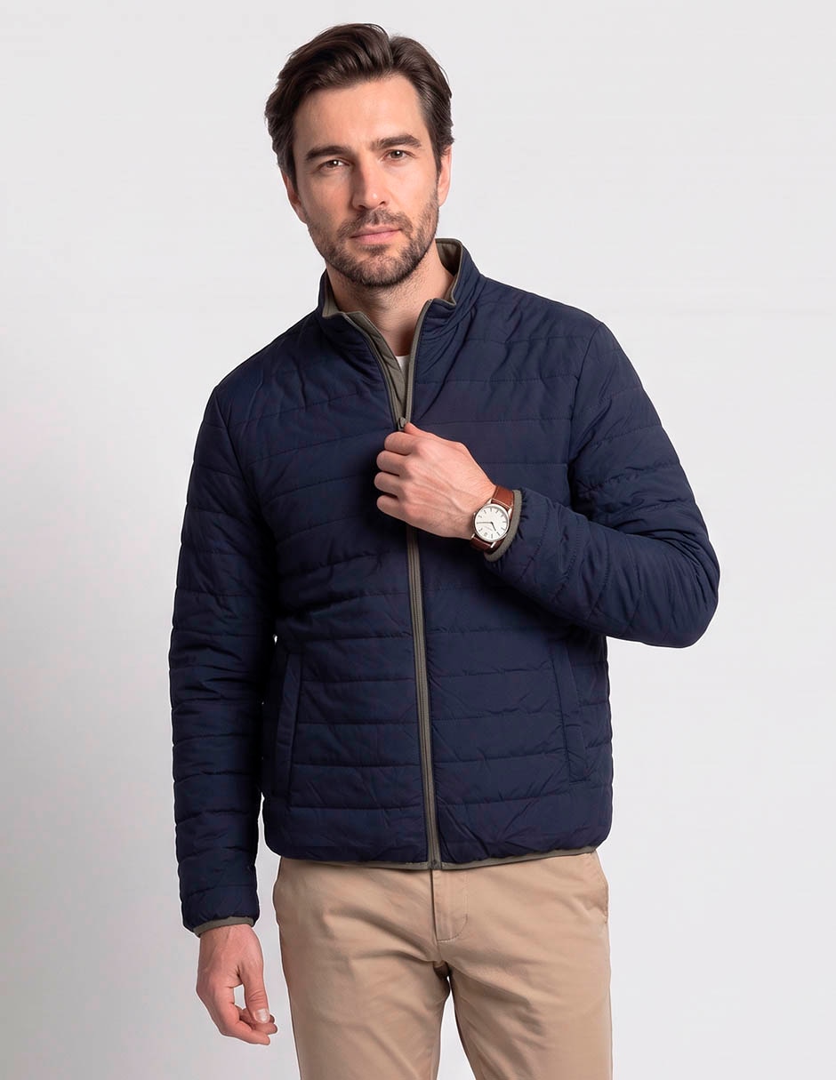 Chamarra capitonada polosur reversible para hombre