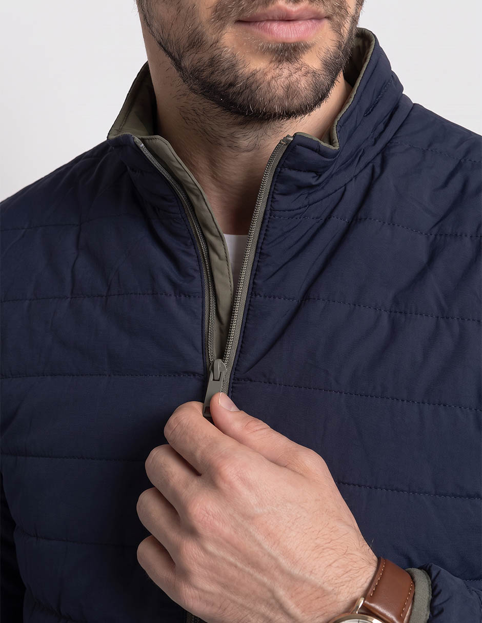 Chamarra capitonada polosur reversible para hombre