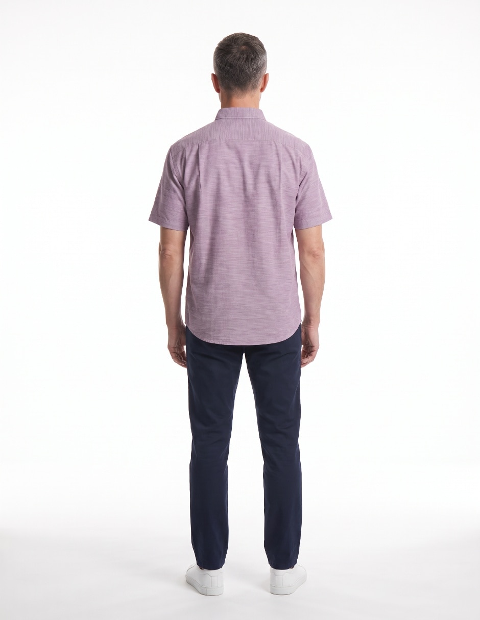 Camisa casual de algodón manga corta para hombre 2