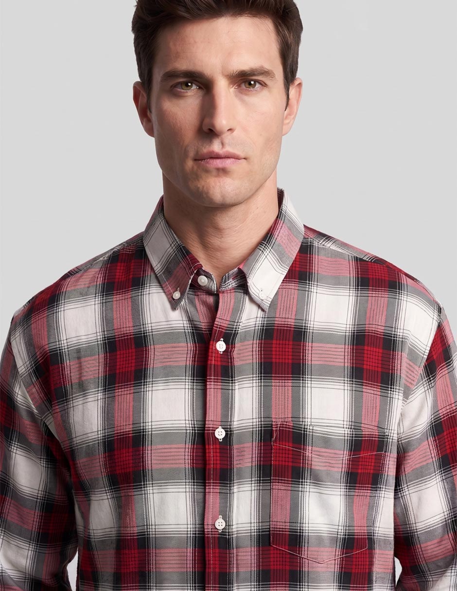 Camisa casual manga larga para hombre 2