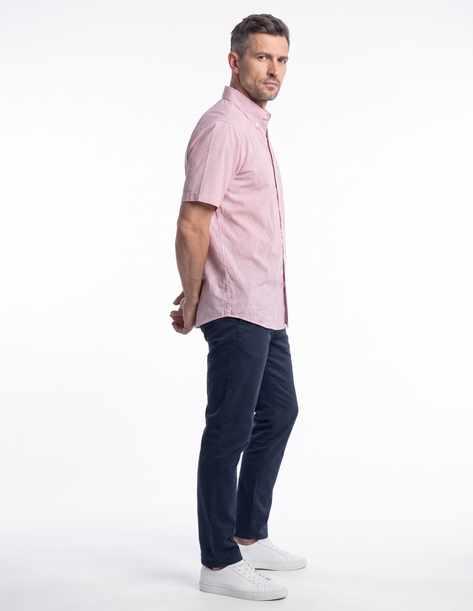 Camisa casual de algodón manga corta para hombre 3