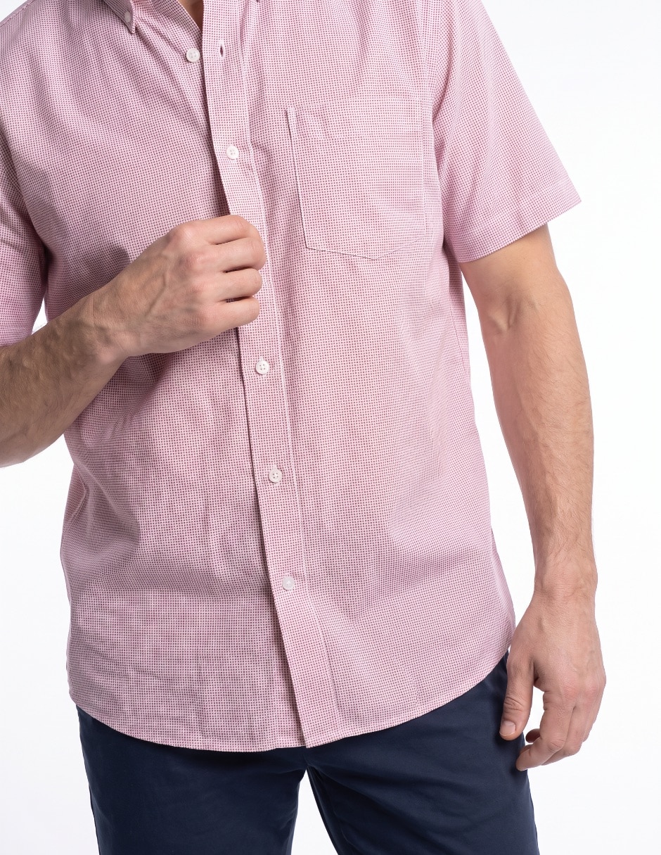 Camisa casual de algodón manga corta para hombre 4