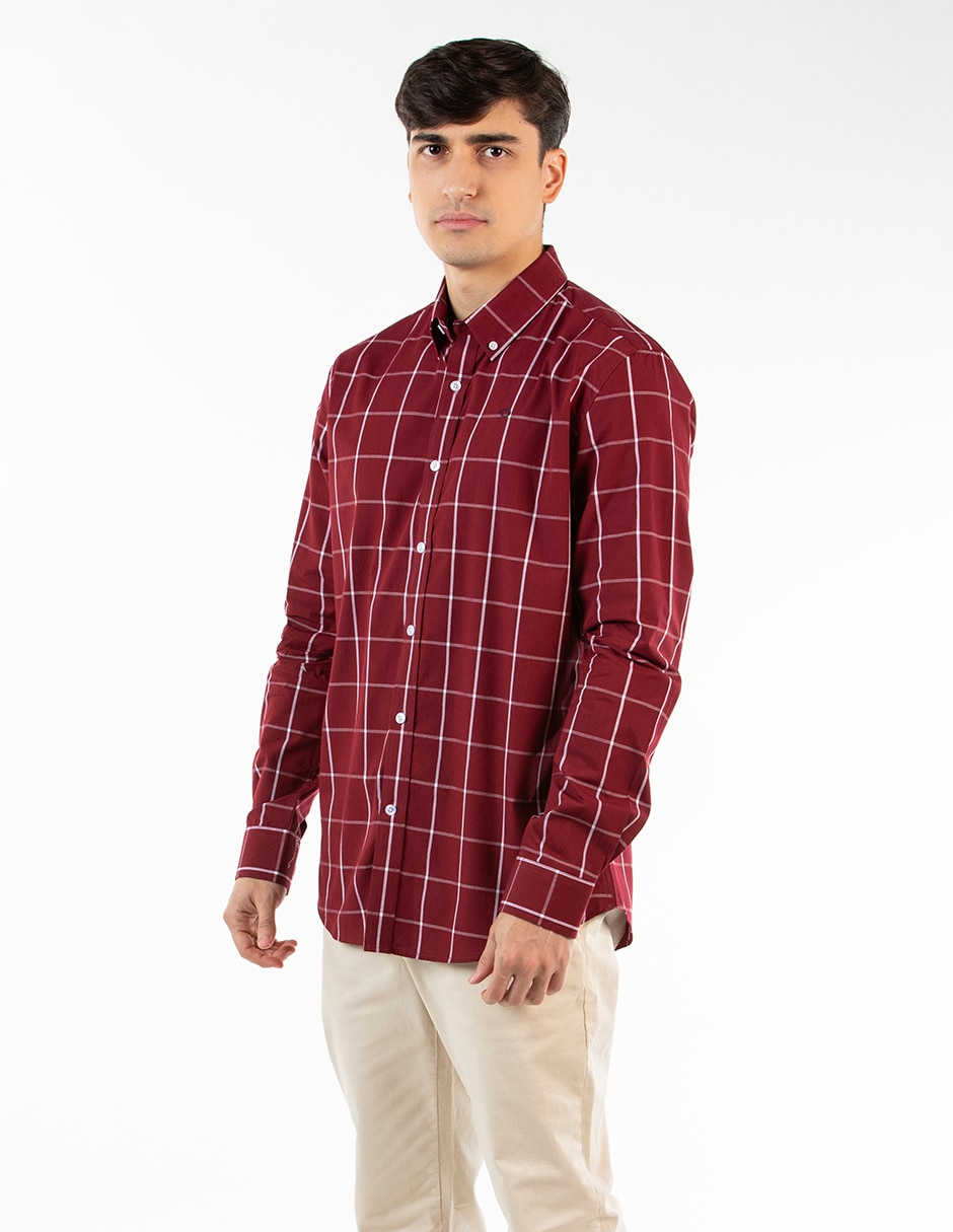 Camisa casual de algodón manga larga para hombre 3
