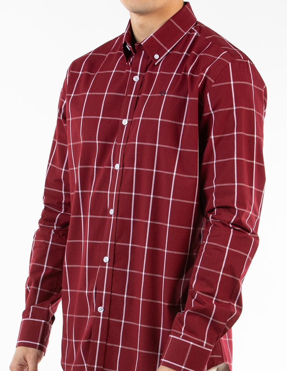 Camisa casual de algodón manga larga para hombre 4