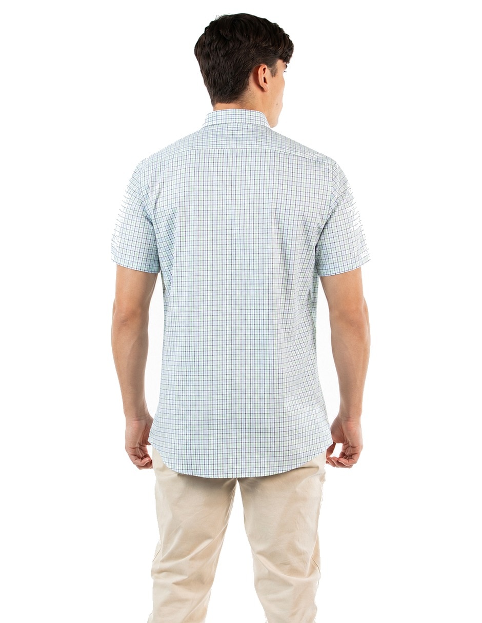 Camisa casual oscar de la renta de algodón manga corta para hombre 2
