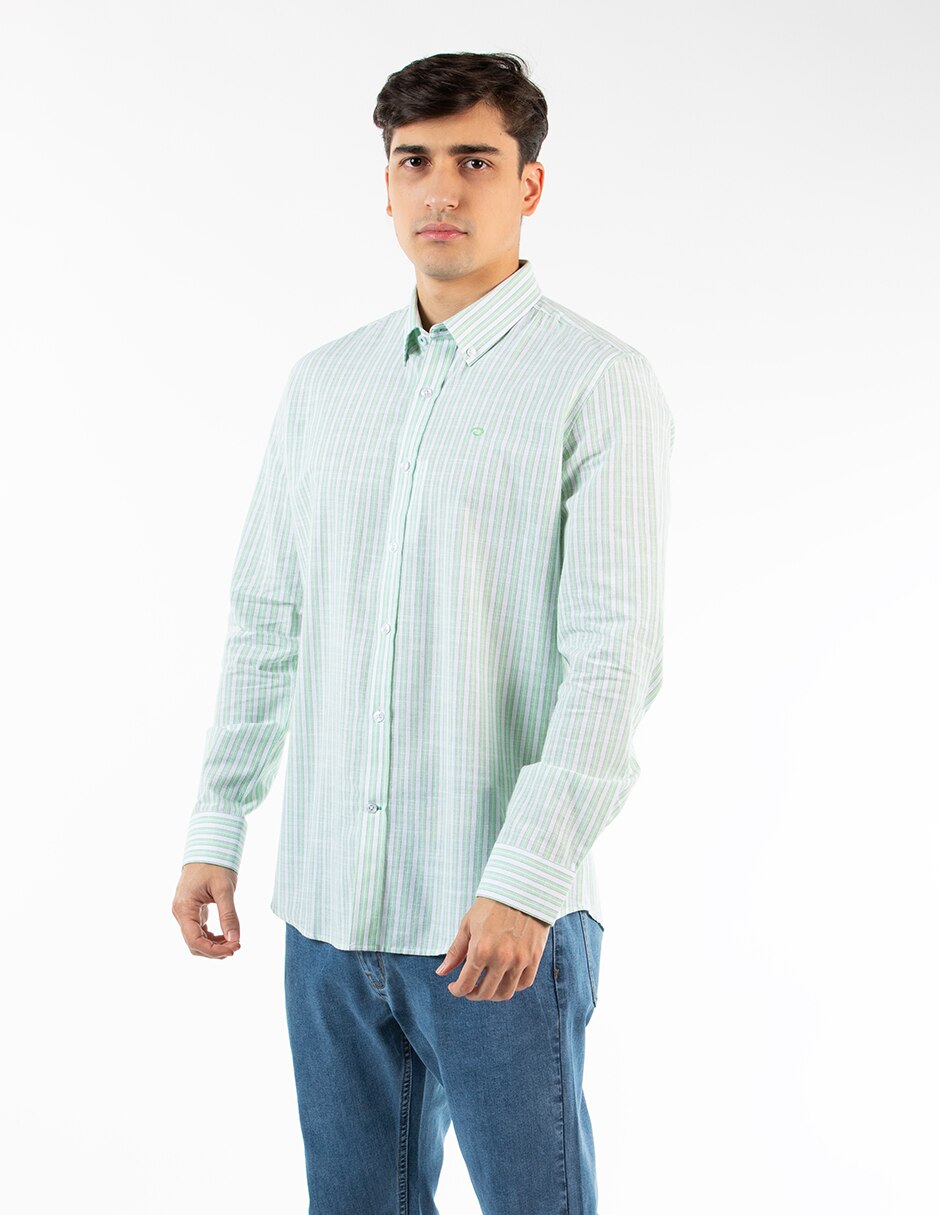 Camisa casual de algodón manga larga para hombre 3