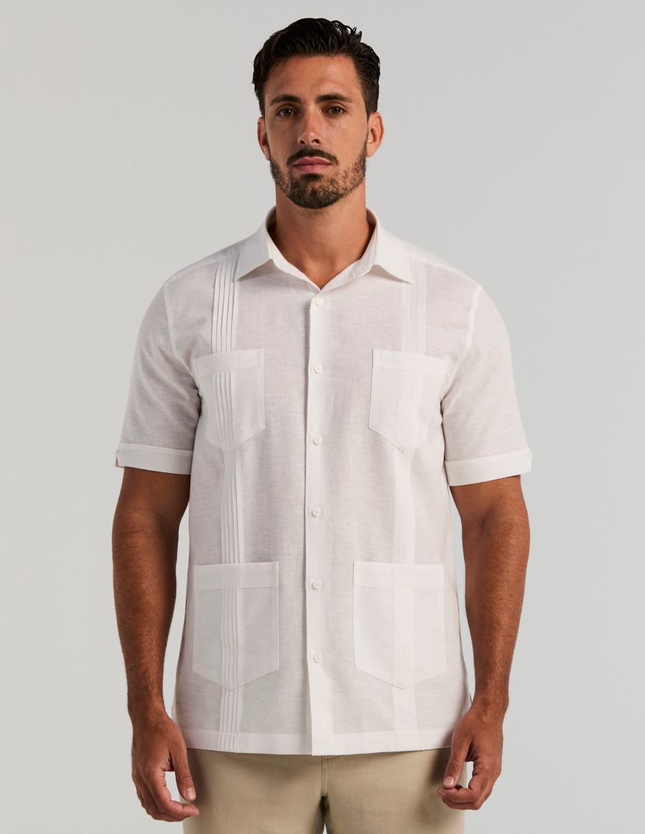 Guayabera manga corta para hombre