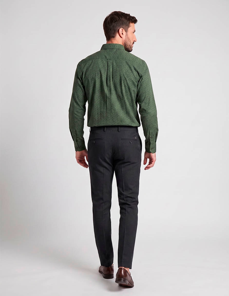 Camisa business casual manga larga para hombre 2