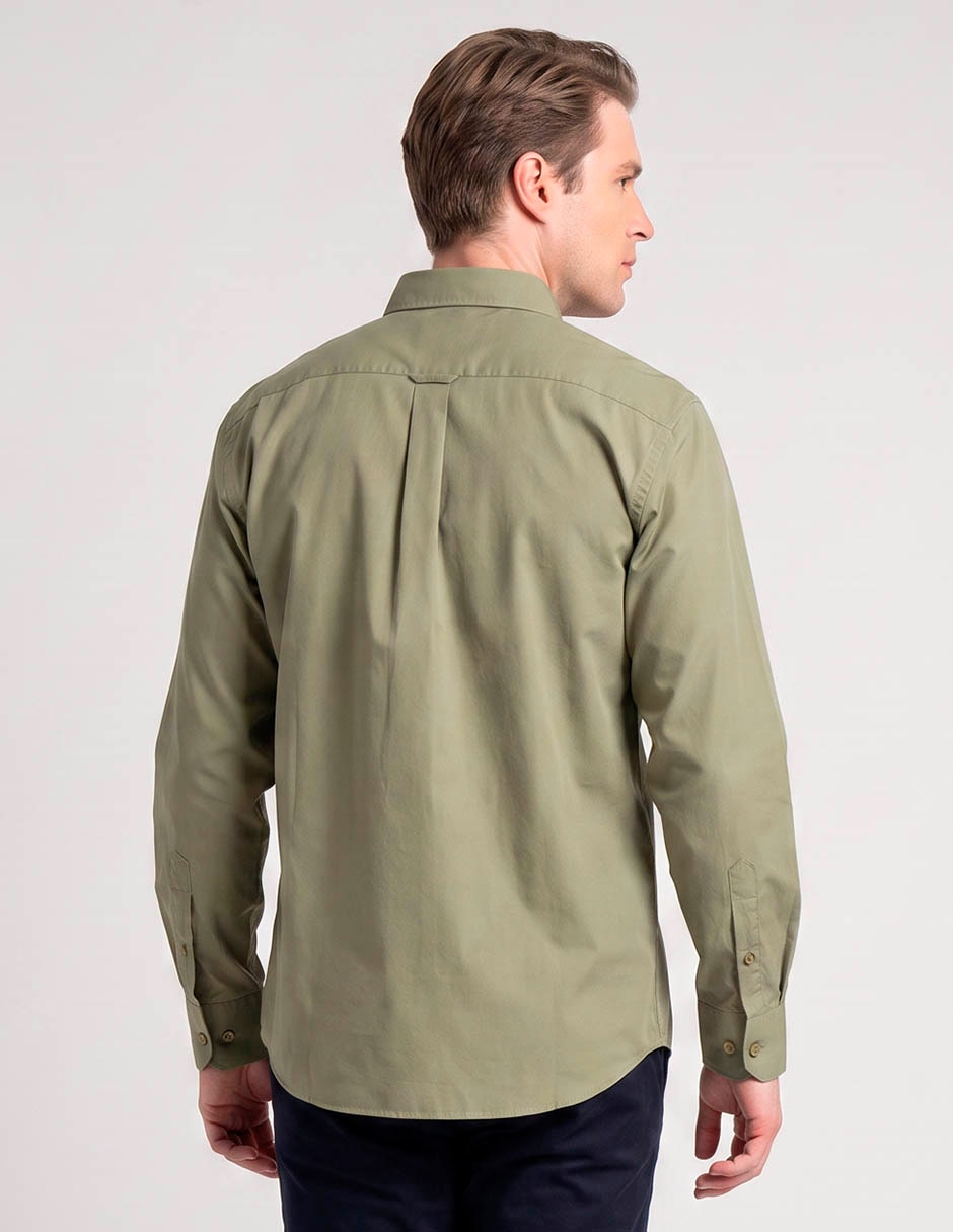 Camisa casual de algodón manga larga para hombre 2