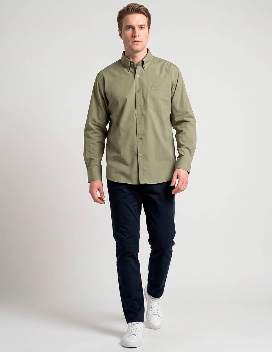 Camisa casual de algodón manga larga para hombre 3