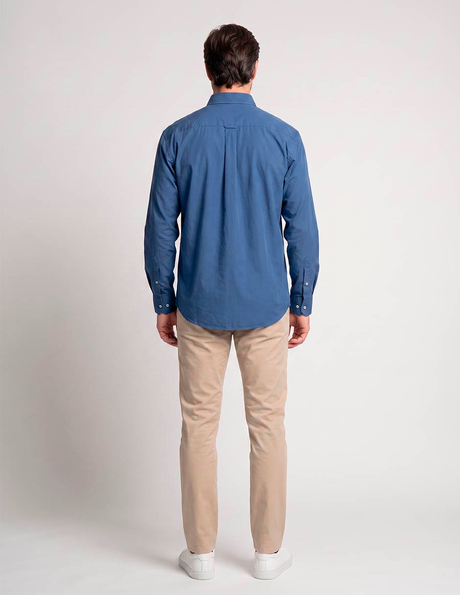 Camisa casual de algodón manga larga para hombre 2