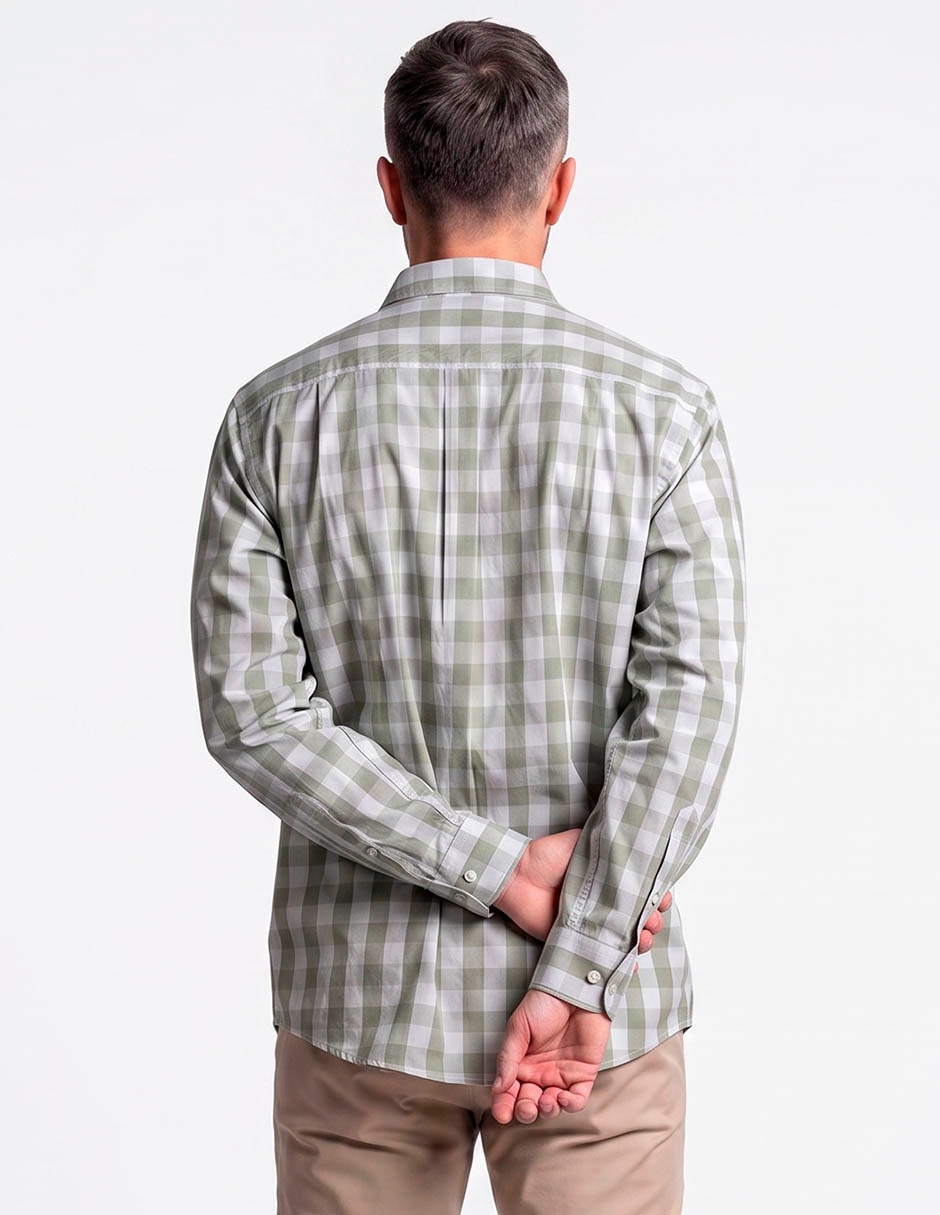Camisa casual de algodón manga larga para hombre 2