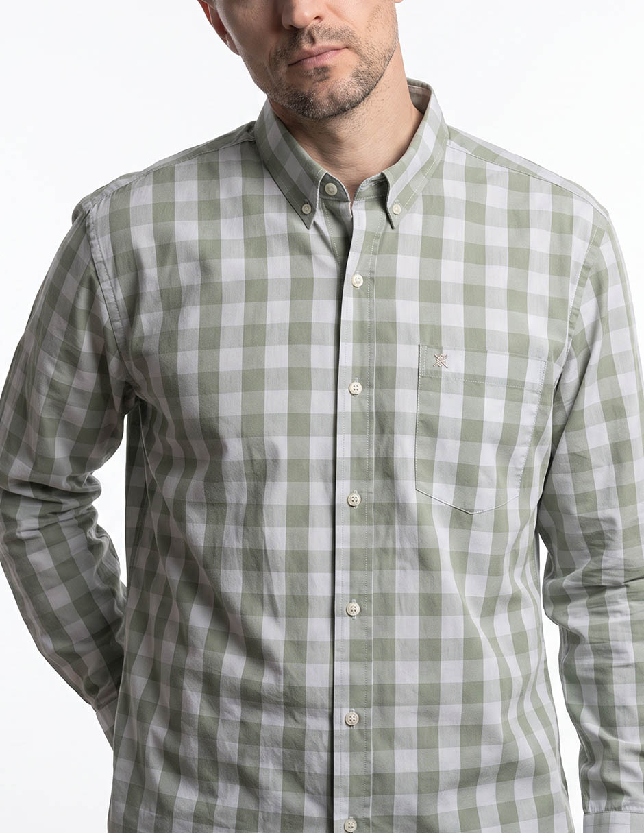 Camisa casual de algodón manga larga para hombre 3