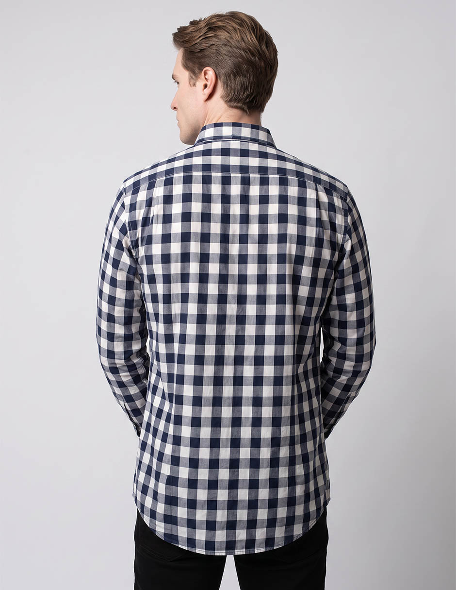 Camisa casual de algodón manga larga para hombre 2